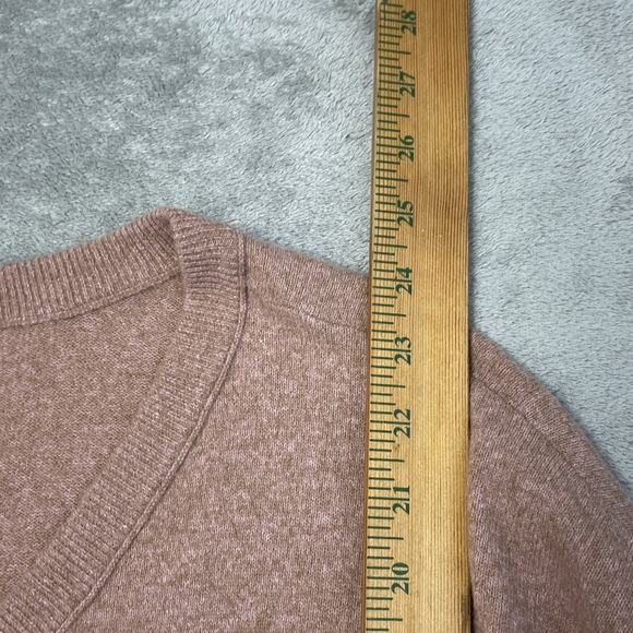Lucky Brand Women's L V-Neck Sweater Pink Polyester Blend e0917 - Picture 3 of 6